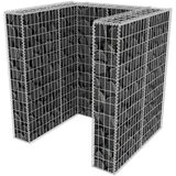 vidaXL gabion enojna ograda za koš za smeti jeklo 110x100x120 cm | Shoptok.si