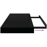  Plutajuća zidna polica crna 60 x 23,5 x 3,8 cm MDF | shoptok.hr