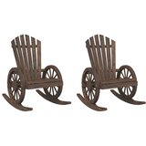  Stolice za ljuljanje Adirondack 2 kom od masivne jelovine | shoptok.hr