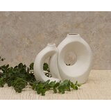 Dekordom vaza SET 2/1 BUCO TWIN YM-F039B 21cm - White - N43 Cene
