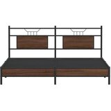 vidaXL Okvir kreveta bez madraca smeđi hrast 160x200 cm izrađeno drvo | shoptok.hr