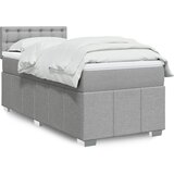 Maison Chic Box spring postelja - Vzmetna postelja z vzmetnico svetlo siva 80x200 cm blago SL11996, (21905264) | Shoptok.si