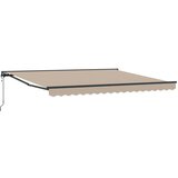 vidaXL Retraktilna tenda Bež 400x300 cm blago - - Bež - 33.51 - 400x300 cm - 2025- | Shoptok.si