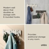 Umbra Bež jeklen stenski obešalnik 16 cm Tempo – | Shoptok.si