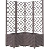 Maison Chic Cvetlično korito - Cvetlični Lonec z oporno mrežo rjavo 80x80x136 cm PP, (21789373) Cene