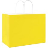  Papirnate vrećice 250 kom s ručkama žute 32x17x25 cm | shoptok.hr