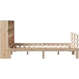 vidaXL Knjižna postelja brez vzmetnice 150x200 cm trdna borovina | Shoptok.si
