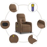  Masažni naslonjač od tkanine smeđi | shoptok.hr