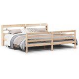  Okvir kreveta s uzglavljem 200 x 200 cm od masivne borovine | shoptok.hr
