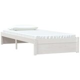  Posteljni okvir bel iz trdnega lesa 90x200 cm, (20684782) | Shoptok.si