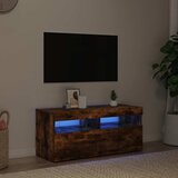 TV ormarić s LED svjetlima boja dimljenog hrasta 90x35x40 cm | Eponuda.com