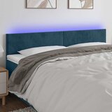 LED uzglavlje tamnoplavo 160x5x78/88 cm baršunasto | shoptok.hr