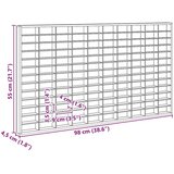  Stenska vitrina s polico Bež 98 x 4,5 x 55 cm Konstruiran les, (5000201307) | Shoptok.si