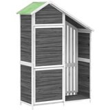 The Living Store Vrtno spremište za alat sivo 120x53,5x170 cm masivna borovina | shoptok.hr