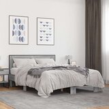  Posteljni okvir siva sonoma 120x200 cm inž. les in kovina, (21165980) | Shoptok.si