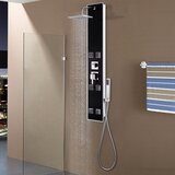 vidaXL Panelna enota za tuš steklo 18x41,2x120 cm črna Cene