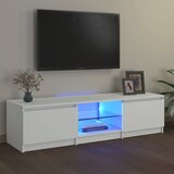 Maison Chic TV omarica - TV stojalo - Televizijska omarica z LED lučkami bela 140x40x35,5 cm, (21700466) | Shoptok.si