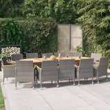  13-dijelni vrtni blagovaonski set s jastucima sivi | shoptok.hr