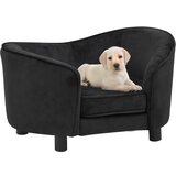 vidaXL Sofa za pse crna 69 x 49 x 40 cm plišana Cijene