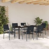  Set 2 Črna PE ratan, prašno lakirano jeklo 54x62.5x89 cm, (22087912) | Shoptok.si