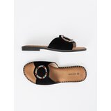 GOODIN Black women's flip-flops with a zirconia buckle | Shoptok.si