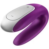 Satisfyer Double Fun - pametni, vodootporni, radijski vibrator za par (ljubičasta) | shoptok.hr