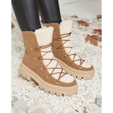 Resti Women's insulated trapper boots with sheepskin in camel Lery Walk | ePonuda.com