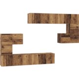 vidaXL Set TV komoda 8 pcs Staro drvo Srednja 30.5 x 30 x 30 cm | shoptok.hr