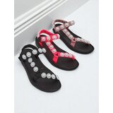 Resti Perseida women's black platform sandals with pearls | shoptok.hr