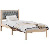  Okvir za krevet Svijetlo siva 75 x 190 cm tkanina | shoptok.hr