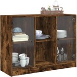  Komoda boja dimljenog hrasta 102x37x75,5 cm konstruirano drvo | shoptok.hr