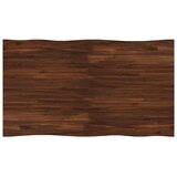  140 x 80 x 75 cm Čvrsto drvo akacije Tamno smeđa i bijela - tamno smeđe i bijele boje 140 x 80 x 75 cm Živi rub | shoptok.hr