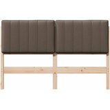  Tapecirani uzglavlje Smeđa i taupe 140 cm Čvrsto borovo drvo | shoptok.hr