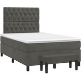  box spring s madracem tamnosivi 120 x 190 cm baršun | shoptok.hr