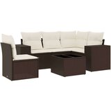 vidaXL 6-dijelni set vrtnih sofa od poliratana s jastucima smeđi | shoptok.hr
