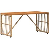  Zunanja miza Naravna 80 x 40 x 40 cm Jeklo in poli ratan, (5000272891) | Shoptok.si
