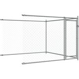  Kavez za pse s vratima sivi 6 x 2 x 1,5 m od pocinčanog čelika | shoptok.hr