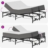  Električni podesivi okvir kreveta Crna 120 x 190 cm Čelik | shoptok.hr