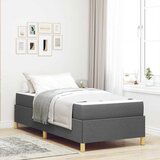 vidaXL Postelja z vzmetnico Drugo Temno siva 100 x 200 cm blago | Shoptok.si