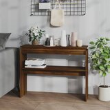 vidaXL Konzolni stol smeđa boja hrasta 102x30x80 cm konstruirano drvo Cijene