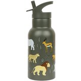 A Little Lovely Company nerjavni bidon za pijačo, 350 ml – živali iz savane | Shoptok.si