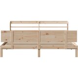  Okvir kreveta s uzglavljem 200 x 200 cm od masivne borovine | shoptok.hr