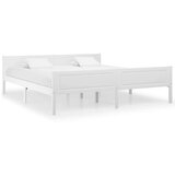 Posteljni okvir trdna borovina bel 180x200 cm | Shoptok.si