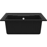  Kuhinjsko pomivalno korito z luknjo ovalno črn granit, (21670612) | Shoptok.si