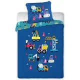posteljnina 2-delna Cuddles gradbeni park blue