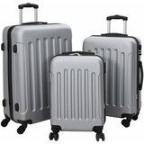 vidaXL Komplet kovčkov s ključavnico 3 pcs srebrna 50 x 31 x 78 cm, (5000098362) | Shoptok.si