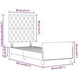 vidaXL Svetlo siva Sametna Postelja 80x200 cm | Shoptok.si