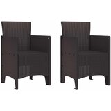  Vrtna stolica 2 pcs Smeđa 53 x 49 x 85 cm Polipropilen | shoptok.hr