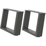  Noge za klub stolić U-oblik 2 kom antracit 40 x (30-31) cm čelik | shoptok.hr