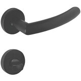 Lienbacher Set kvaka za kupaonicu (Plemeniti čelik, Oblik kvake: Ravni oblik, Crne boje) | shoptok.hr